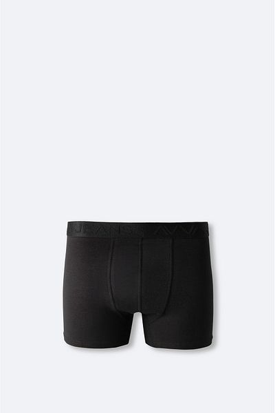 Avva Schwarze Herren-Boxershorts aus flexibler Baumwolle – B 009510