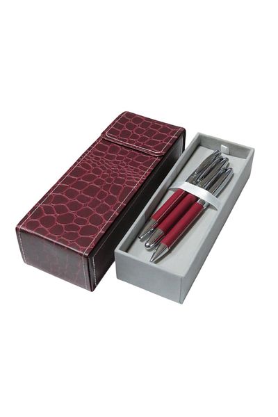 Polin Chrome Luxury Boxed 3-Piece Pen Set (Versatil Pen, Roller Pen, Ballpoint Pen)