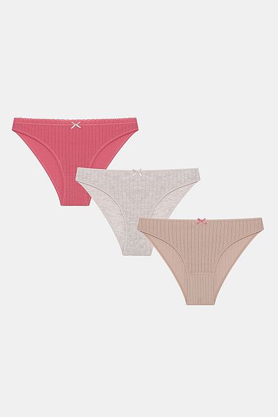 Penti Σετ με 3 πολύχρωμα εσώρουχα Pointel Summer Skin Slip