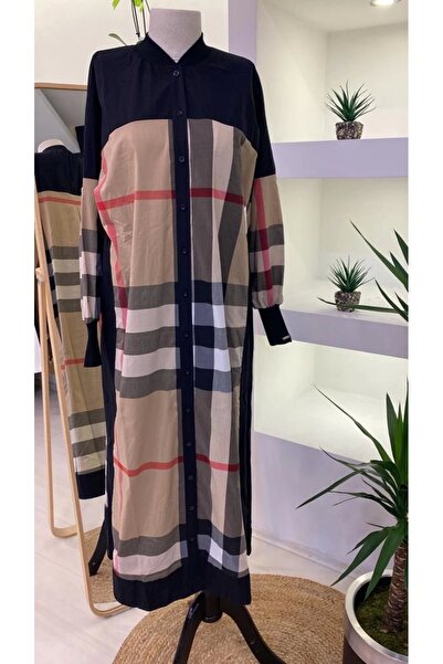 Invee Burbery Long Black Shirt 6780