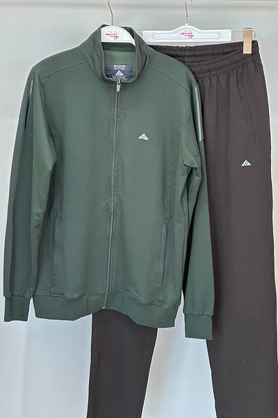 REMSA Πράσινη ανδρική αθλητική φόρμα - Lycra Combed Cotton 3715
