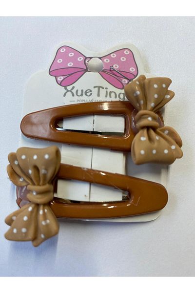 Nehir Silicone Buckle for Baby Girl and Child - Brown Ribbon