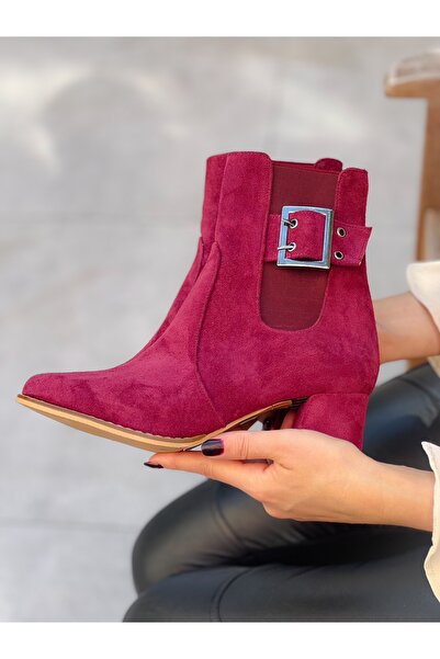 irmona BERİS BORDO DANA SÜET TOKALI LASTİKLİ BOT