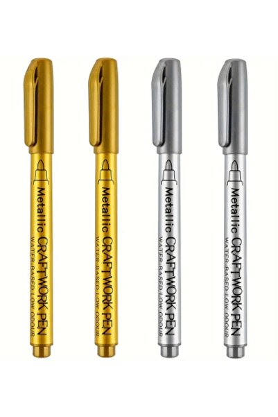 Mansura Set of 2 Gold and Silver Metallic Markers