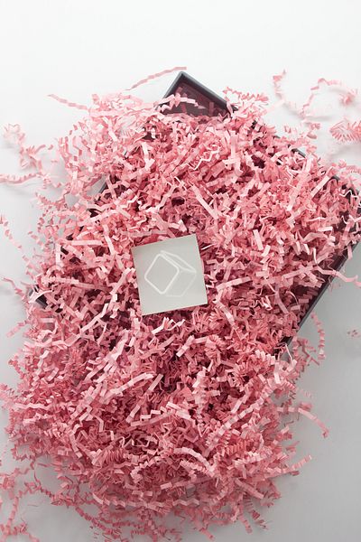 carton box 50 Gr. Pink Zigzag Cropped Paper - Filling Material Pelur Cropped Ornamental Filler