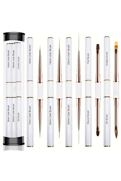 Venalisa Çift Taraflı Nail Art - Jel Fırça Seti 5 Adet Fırça