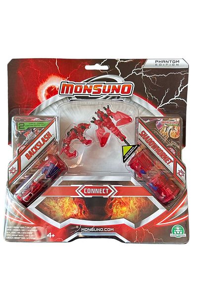 MONSUNO شخصية Monsuno الأصلية Backslash Shadowhornet 2 شخصية 2 بطاقة 1 قاذفة معًا