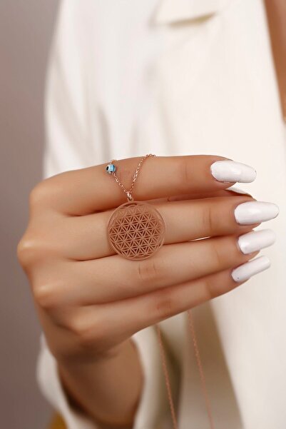 SARIASLAN Kadın Yaşam Çiçeği Kolye 925 Ayar Gümüş 3 Renk