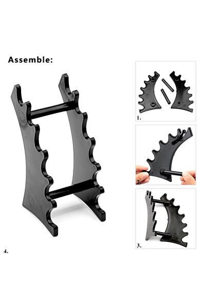 Venalisa Siyah L Ayaklı Protez Tırnak Fırça Standı