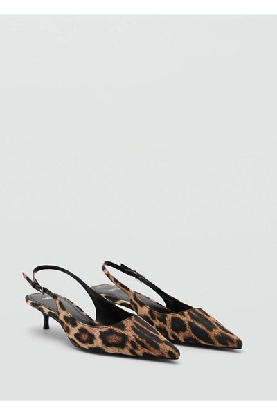 MANGO Woman Schuhe mit Absatz und Leopardenmuster