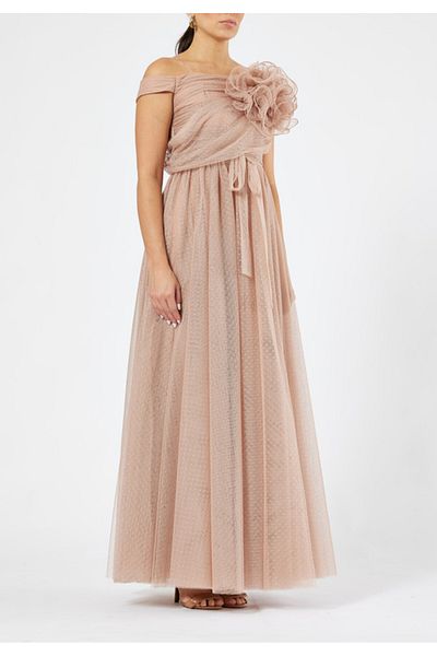 Amri Off shoulder Tulle Dress