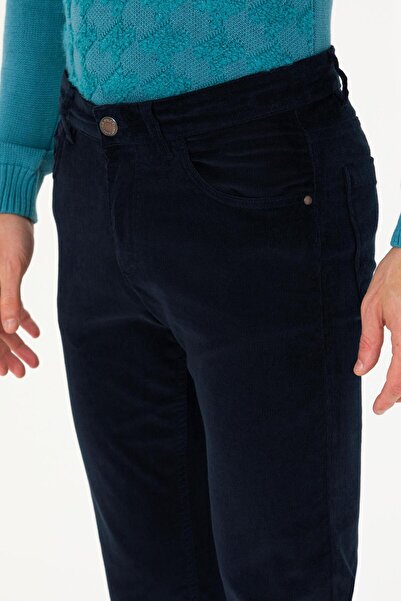 U.S. Polo Assn. U.S. POLO ASSN. ERKEK DOKUMA SPOR KADİFE PANTOLON- SİYAH