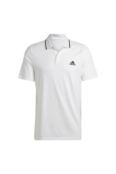 adidas Small Logo Pique Men's White Polo T-Shirt Ic9315