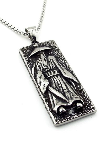 Solfera Jianghu Assasin Swordsman Life on Earth Titanium Steel Men's Necklace Q0931