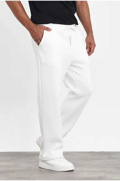 White Women Plus Size Sweatpants Styles Prices Trendyol
