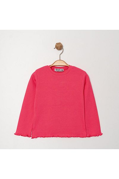 TRENDİMİZBİR Girl's Camisole Long Sleeve Badi - Fuchsia