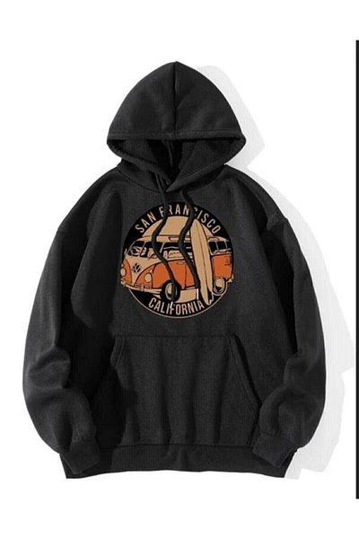 Moda Glo Unisex φούτερ με κουκούλα με μαύρη στάμπα Grace