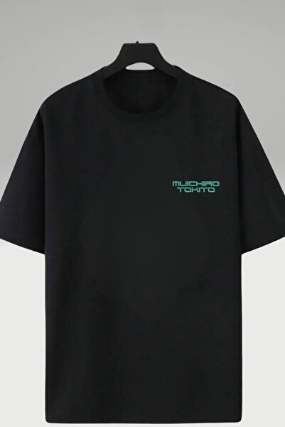 herotasarım Kimetsu No Demon Slayer - Unisex Oversized Anime T-shirt, 100% Cotton, Tokito Muichiro Printed