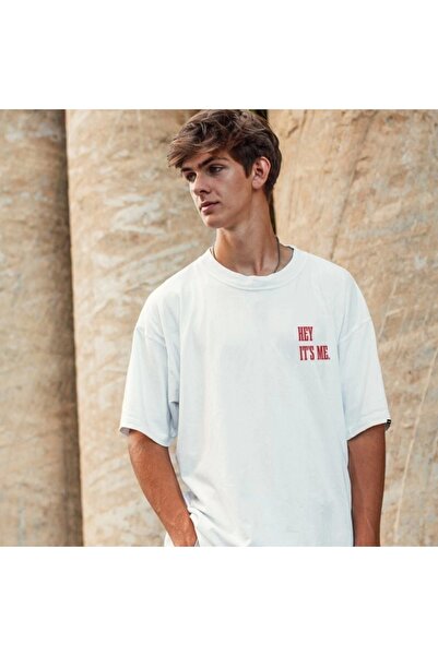 viptasarımtshirt Unisex Red Red Masked Cat Printed Crew Neck Oversize Basic Cotton T-shirt