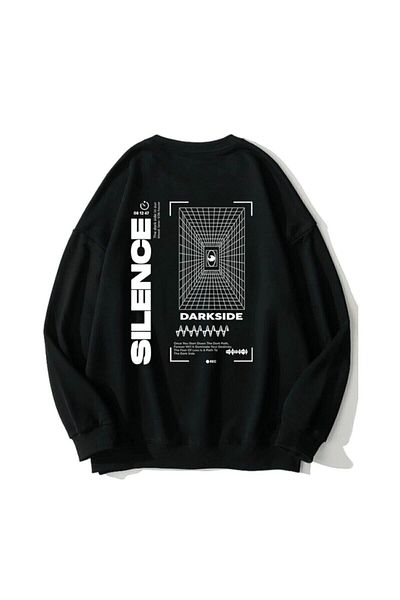 Moda Glo Hanorac oversized Blackjackgiyim Sılence - Guler rotund