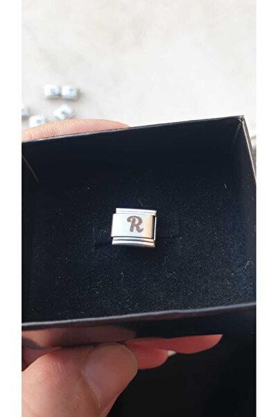 Feride İTALYAN ÇELİK CHARM ÇELİK CHARM R HARFİ İSİM TARİH BAŞ HARF YAZILIR 9 MM