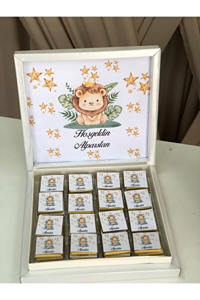 Denseden Bebek Çikolatası Isimli Madlen Çikolata Kişiye Özel Tasarım Sunum Ku...