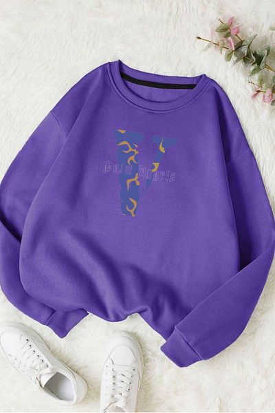 Moda Glo Унисекс памучен суитшърт с щампа на Dalm Angels