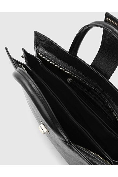 İLVİ Leen Kadın El Çantası Siyah Floter Deri