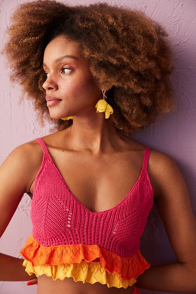Penti Πολύχρωμο Frida Knitwear Bralet Μπικίνι Μπλούζα
