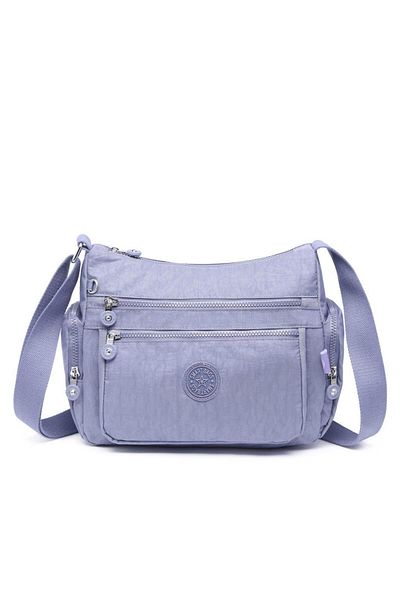 SMART BAGS Women's Messenger Bag Crinkle Fabric 1115 Lilac