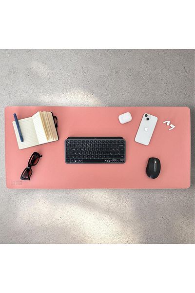 LOS CAJA 40X90 Premium Desk Mat Table Pad - Non-Slip Leather Mousepad and Keyboard Mat