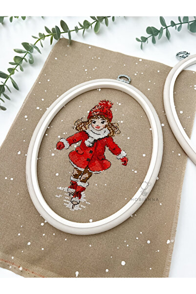 Hobianna Nurge 2-Piece Oval Off-White Panel Hoop Set