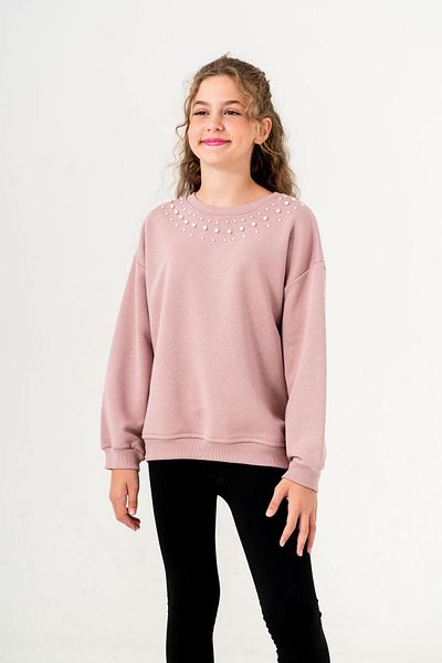 TRENDİMİZBİR Φούτερ Dusty Rose Girl's Pearl
