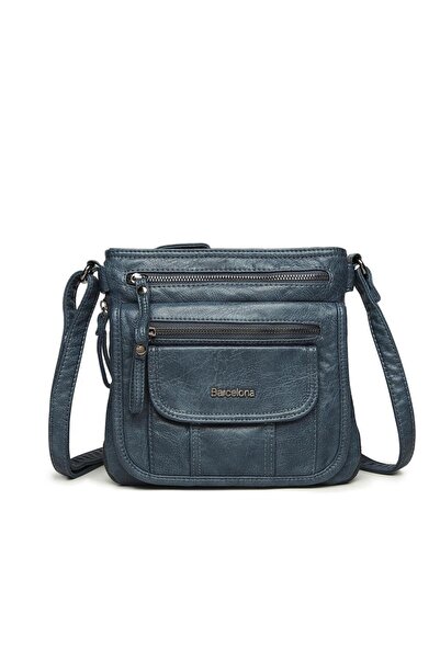 BARCELONA 21K Yıkama Deri Postacı Askılı Kadın Çantası 21-K Barcelona 1841-2