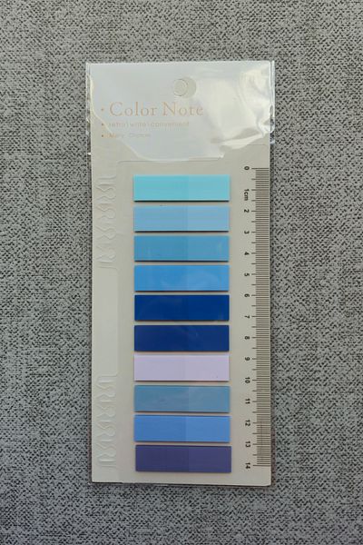 Mona Craftist Soft Pastel Colored 200 Sheets Post-It Note Paper - Index Sticker with Ruler