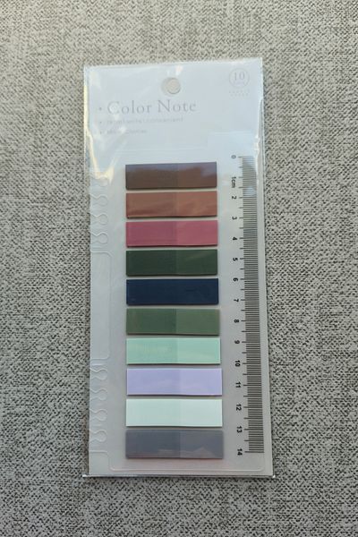 Mona Craftist Soft Pastel Colored 200 Sheets Post-It Note Paper - Index Sticker with Ruler