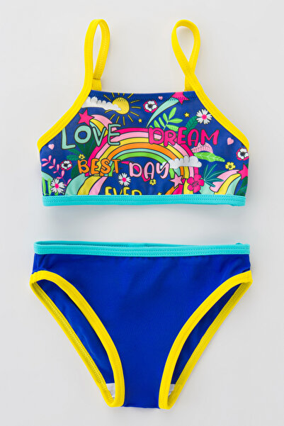 Penti Saksmavi Kız Çocuk Sun Bikini Takımı