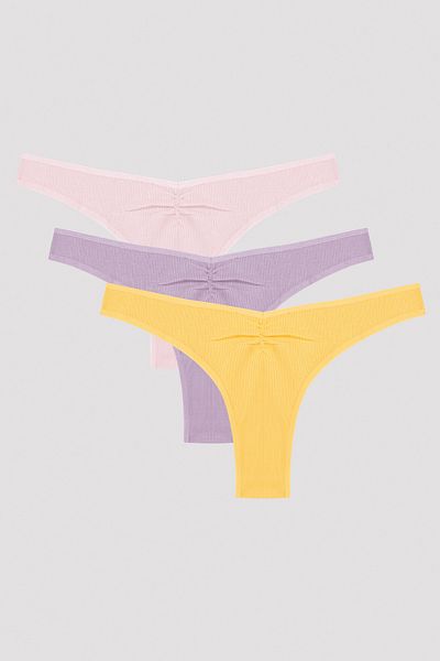 Penti Chiloți brazilian multicolori Bu4u Colors 3 piese