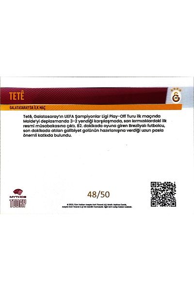 Mythos Cards TETE أول ماك 48/50