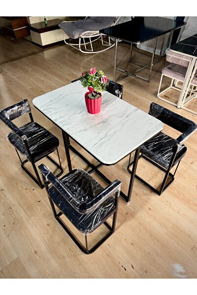 ONLİNEALSAN Gold Lego Mutfak Masası - Gizlenebilir Sandalyeli Akıllı Mutfak Y...