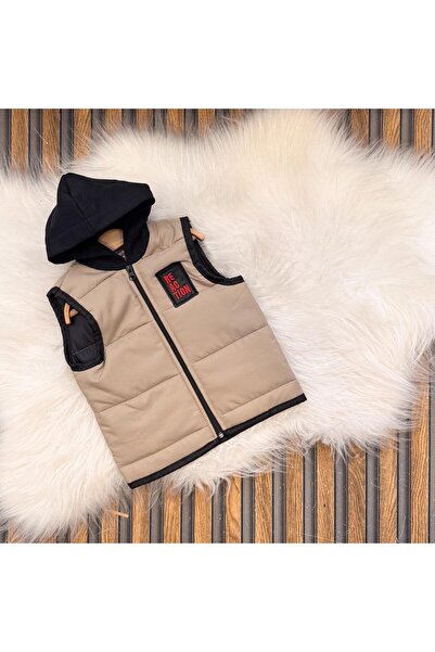 FURKYY Vestă cu glugă și fermoar pentru băieți