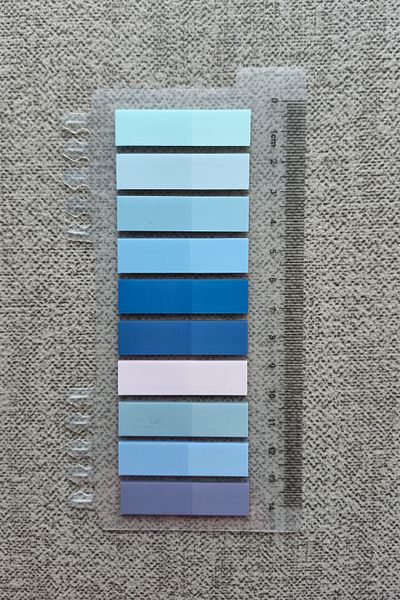 Mona Craftist Soft Pastel Colored 200 Sheets Post-It Note Paper - Index Sticker with Ruler