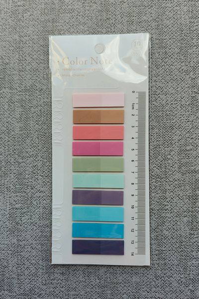 Mona Craftist Soft Pastel Colored 200 Sheets Post-It Note Paper - Index Sticker with Ruler