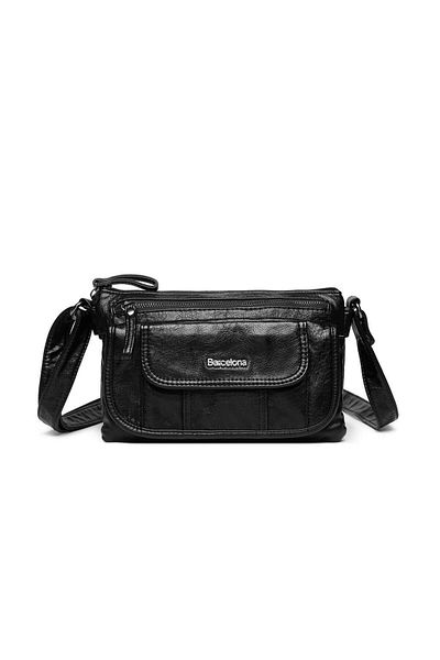 BARCELONA 21K Washed Leather Messenger Bag with Strap 21-K Barcelona 1842-2