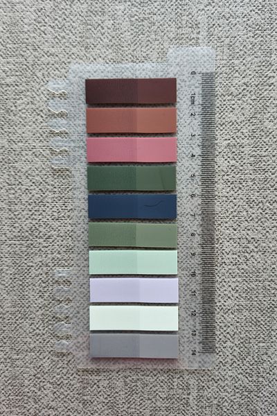 Mona Craftist Soft Pastel Colored 200 Sheets Post-It Note Paper - Index Sticker with Ruler