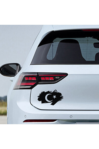 Sönmez Sticker Ay Yıldız Sticker - Türk Bayrağı Sticker - Oto Sticker - Araba...