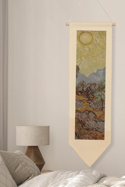 Postifull Van Gogh Duvar Halısı, Sanat Serisi Dekor, 100cm Kanvas Flama Askıl...