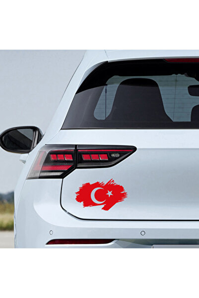 Sönmez Sticker Ay Yıldız Sticker - Türk Bayrağı Sticker - Oto Sticker - Araba...