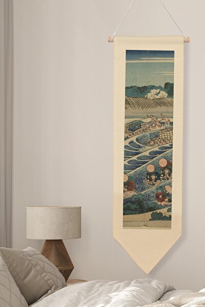 Postifull Duvar Halısı Pinterest Dekoru, Hokusai Sanat Serisi 100cm Kanvas Fl...