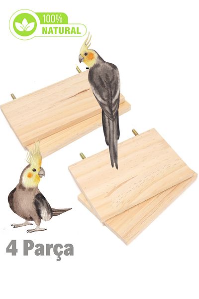 Alyones 4Pcs/Lot Pet Wooden Platform Stand - Active Rectangle Springboard Toy